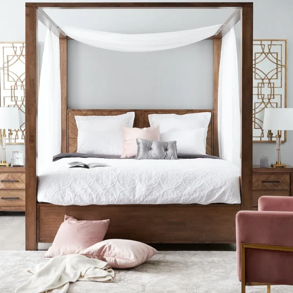 Regina Wooden Veneer King Bed